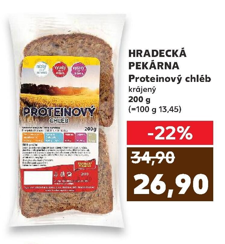 HRADECKÁ PEKÁRNA Proteinový chléb