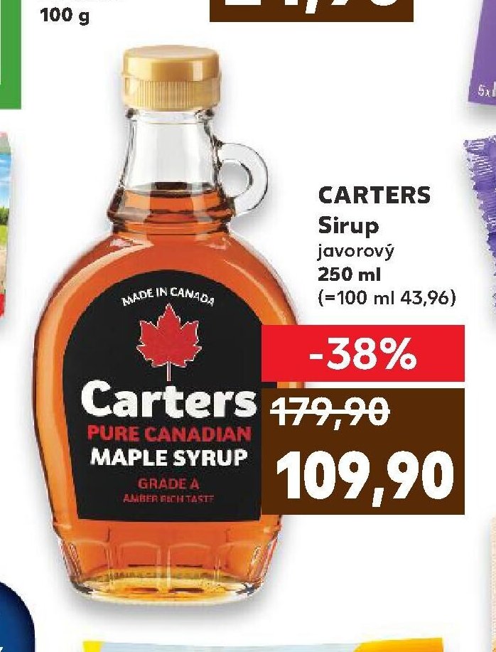 CARTERS Sirup javorový