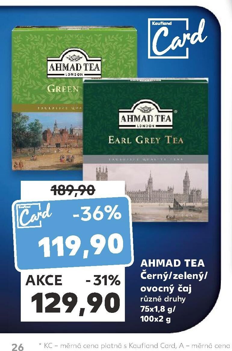 AHMAD TEA Černý/zelený/ovocný čaj