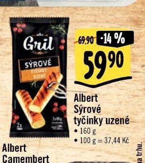 Albert Sýrové tyčinky uzené