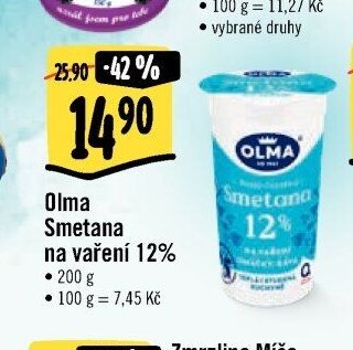 Olma Smetana na vaření 12%