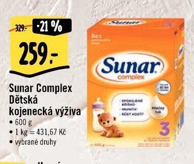 Sunar Complex Dětská kojenecká výživa
