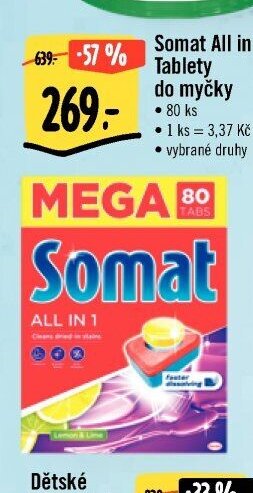 Somat All in 1 Tablety do myčky