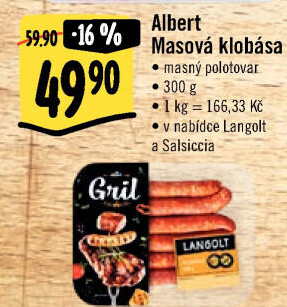 Klobása masová Albert Gril