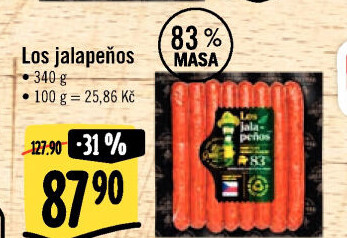 Klobásy na grilování Los Jalapeňos Kostelecké uzeniny