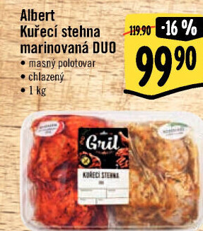 Kuřecí stehna marinovaná Duo Albert Gril