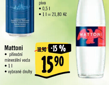 Přírodní voda Mattoni