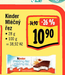 Řez mléčný Kinder