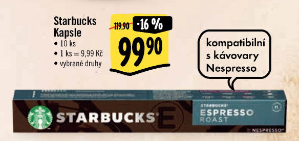 Kapsle Nespresso Starbucks