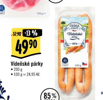 Párky vídeňské Česká chuť