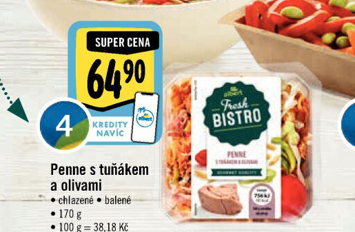 Penne s tuňákem Albert Fresh Bistro