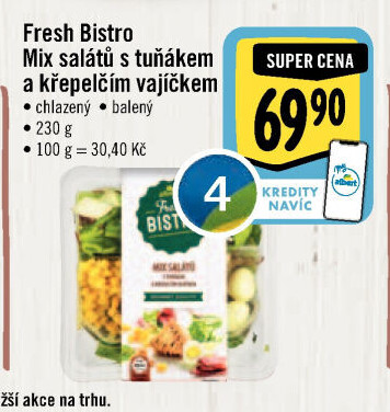Salát s tuňákem a křepelčím vejcemAlbert Fresh Bistro