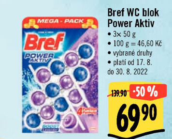 WC blok tuhý Power Aktiv Bref