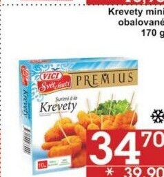 Krevety Surimi obalované mražené Vici