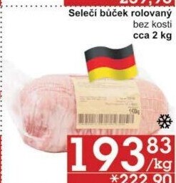 Selečí bůček rolovaný mražený