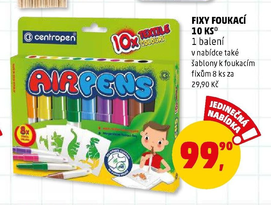 Fixy foukací 10 ks