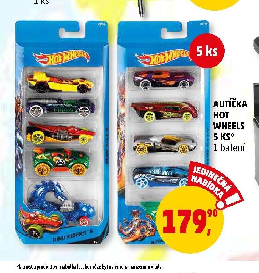 AUTÍČKA HOT WHEELS 5 KS