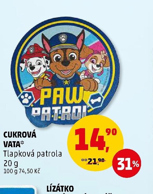 CUKROVÁ VATA Tlapková patrola 20 g