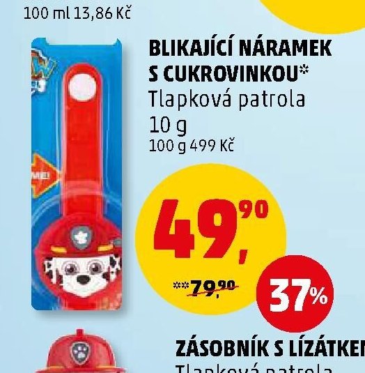 BLIKAJÍCÍ NÁRAMEK S CUKROVINKOU Tlapková patrola 10 g