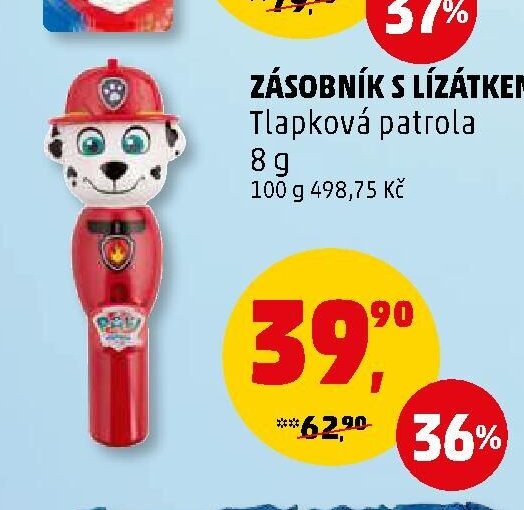 ZÁSOBNÍK S LÍZÁTKEM Tlapková patrola 8 g