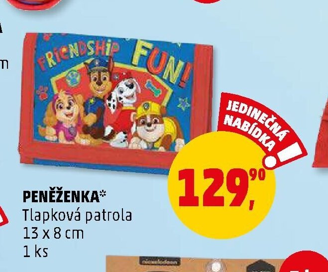 PENĚŽENKA Tlapková patrola 13 x 8 cm