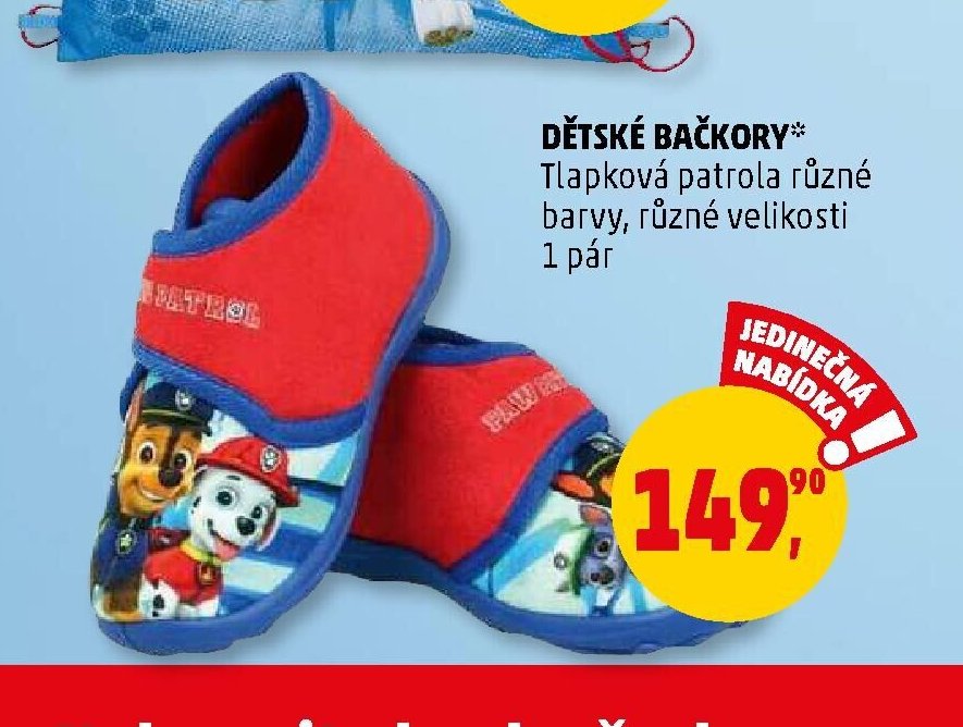 DĚTSKÉ BAČKORY Tlapková patrola