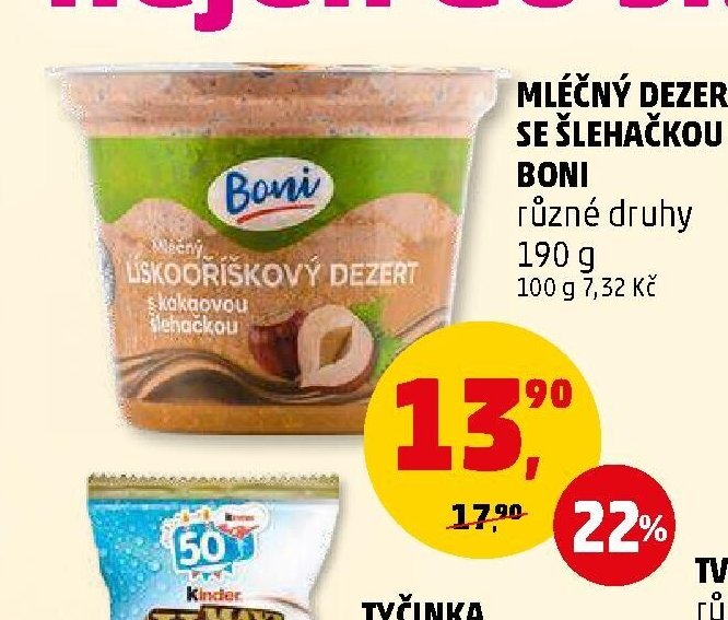 Mléčný dezert se šlehačkou Boni