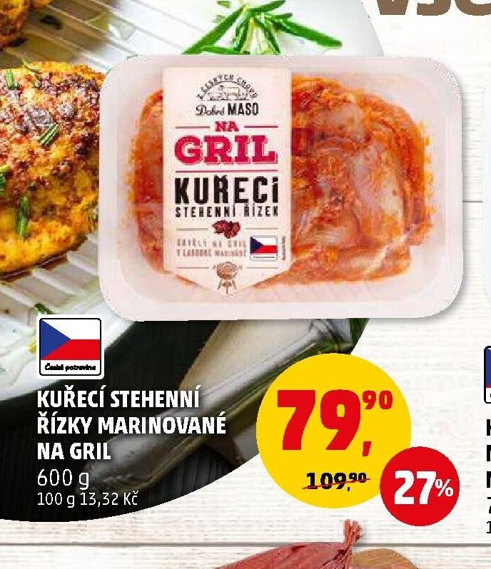 KUŘECÍ STEHENNÍ ŘÍZKY MARINOVANÉ NA GRIL