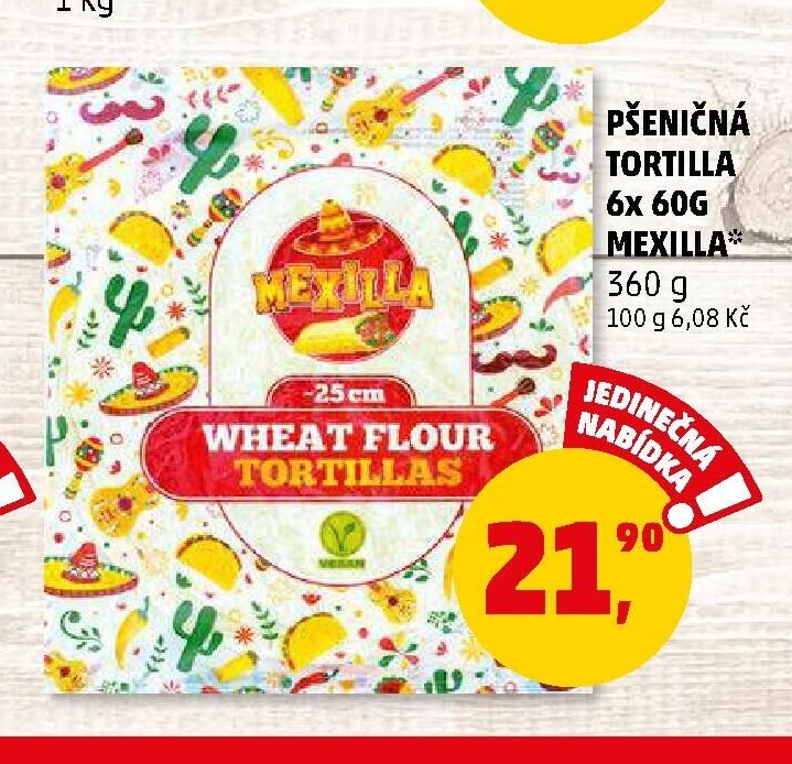 PŠENIČNÁ TORTILLA MEXILLA