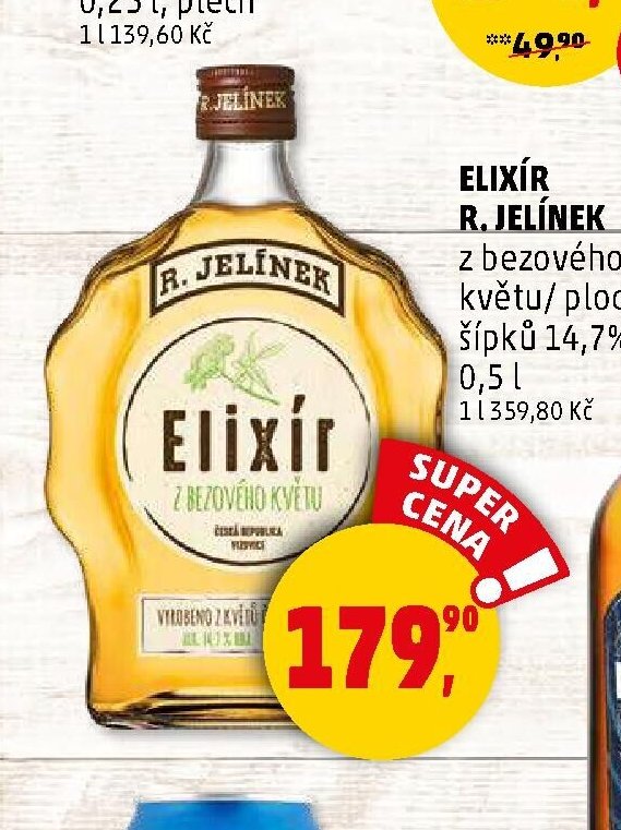 Elixír R. Jelínek z bezového květu / plodu šípků