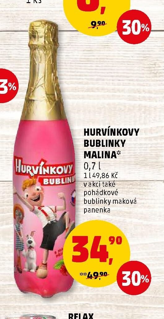 Hurvínkovy bublinky malina