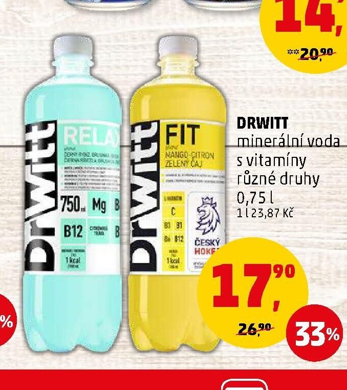 Drwitt minerální voda s vitamíny