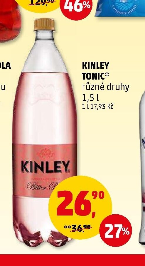 Kinley Tonic různé druhy