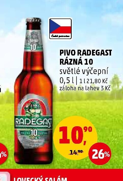 Pivo Radegast Rázmá 10