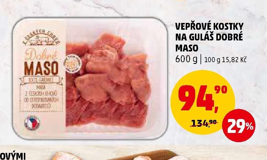 VEPŘOVÉ KOSTKY NA GULÁŠ DOBRÉ MASO