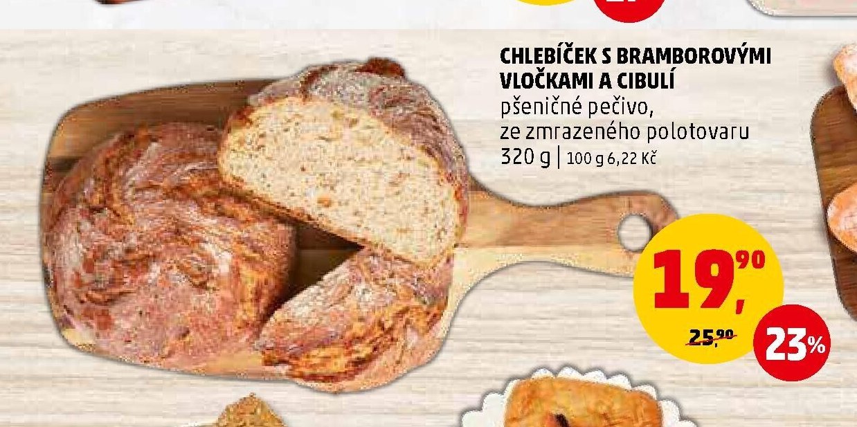 CHLEBÍČEK S BRAMBOROVÝMI VLOČKAMI A CIBULÍ