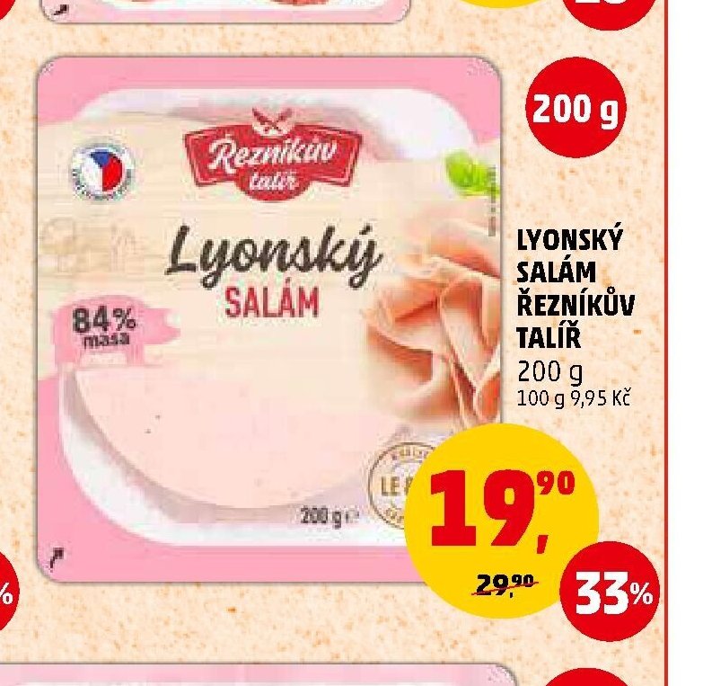 LYONSKÝ SALÁM ŘEZNÍKŮV TALÍŘ