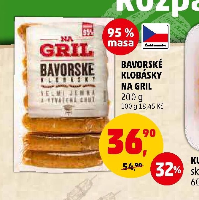 Bavorské klobásky na gril