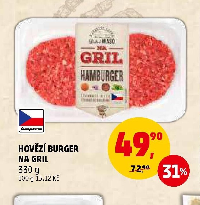 Hovězí burger na gril