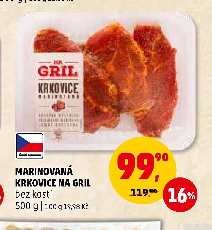 Marinovaná krkovice na gril