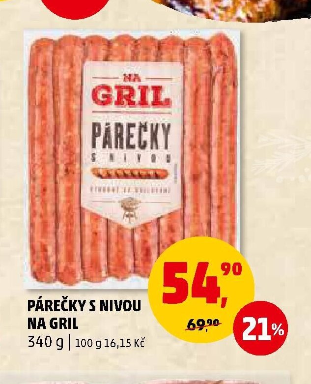 Párečky s nivou na gril