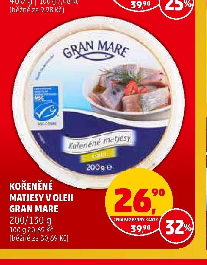 KOŘENĚNÉ MATJESY V OLEJI GRAN MARE 200/130 g