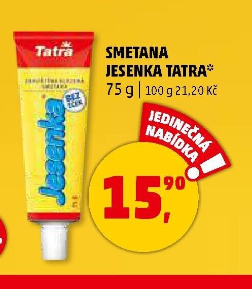 SMETANA JESENKA TATRA 75 g