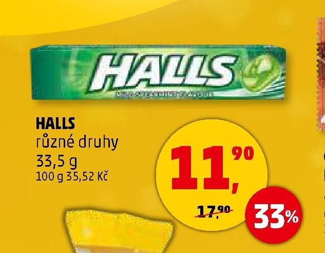 HALLS různé druhy