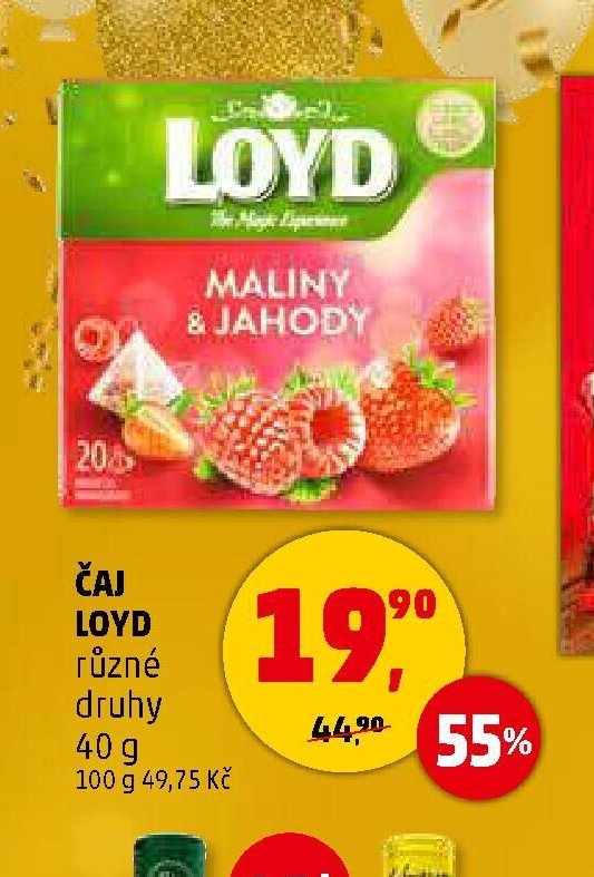 Čaj Loyd různé druhy