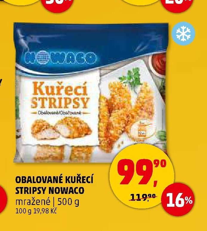 Obalované kuřecí stripsy Nowaco