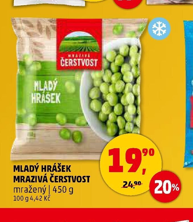 Mladý hrášek mražený