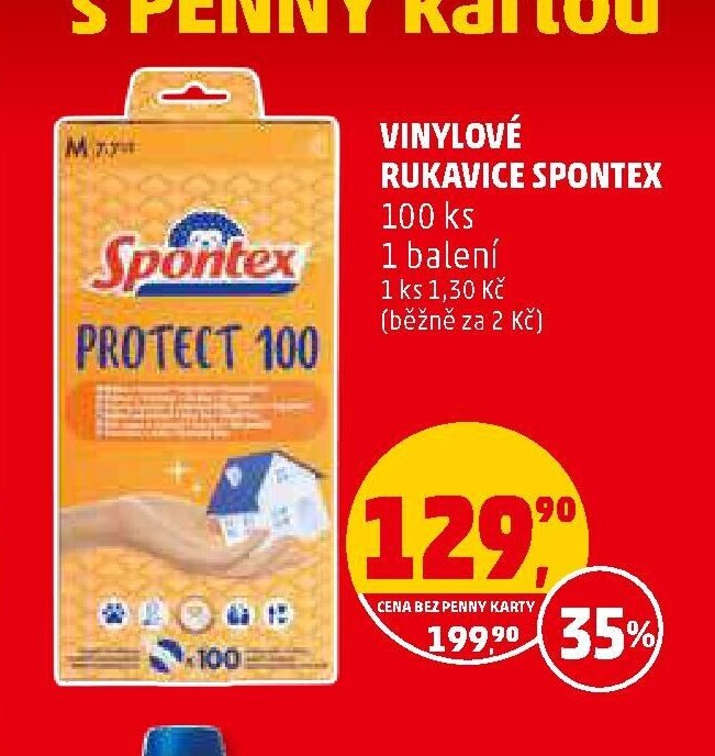 Vinylové rukavice Spontex