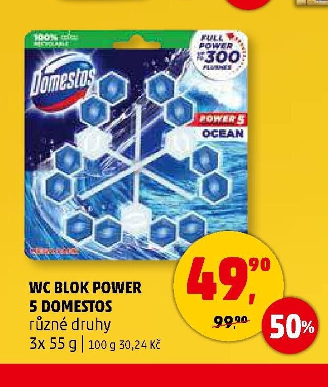 WC blok Power 5 Domestos