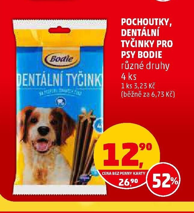 Pochoutky, dentální tyčinky pro psy Bodie